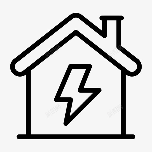 房屋能源电力家庭svg_新图网 https://ixintu.com 房屋 能源 电力 家庭 生态