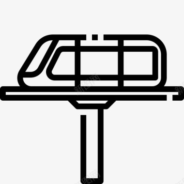 空中列车城市公共交通图标