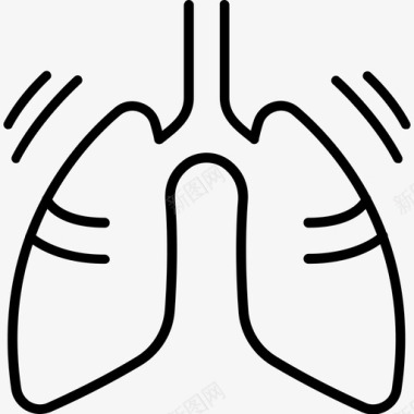 肺癌症肺气肿图标
