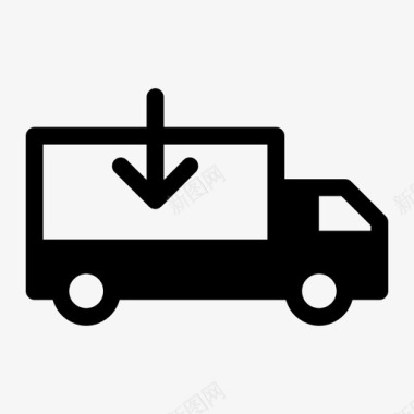 卡车汽车送货货物图标