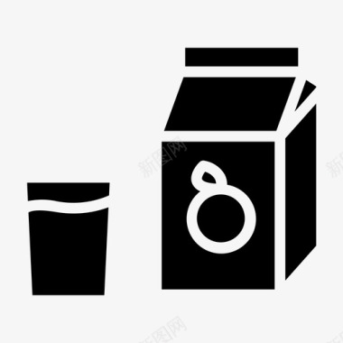 果汁饮料盒子图标