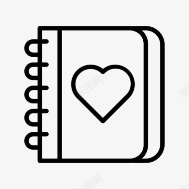 爱情日记心笔记本图标