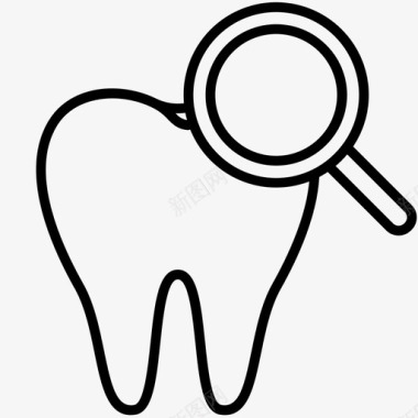 牙齿检查护理健康图标