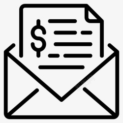 发票信封电子邮件帐单信封高清图片