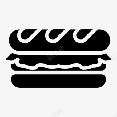 三明治快餐汉堡包图标