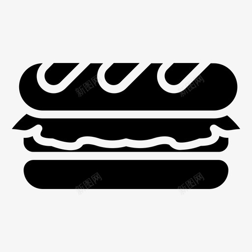 三明治快餐汉堡包svg_新图网 https://ixintu.com 食品 三明治 快餐 汉堡包 垃圾 收藏