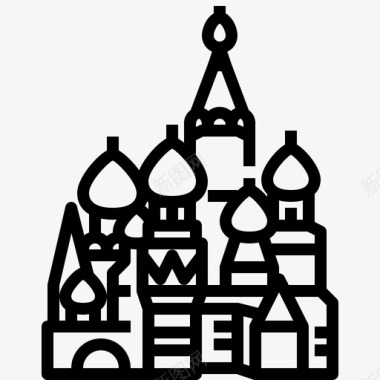 莫斯科建筑地标图标