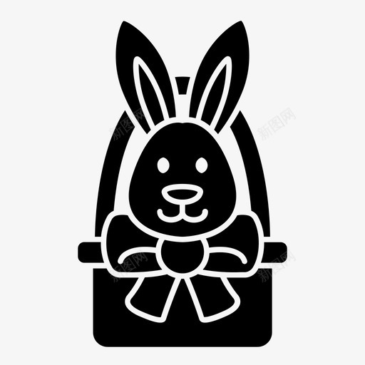 篮子里的兔子复活节复活节兔子svg_新图网 https://ixintu.com 复活节 兔子 篮子 彩蛋 食品 快乐