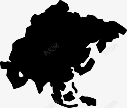 亚洲大陆中国图标
