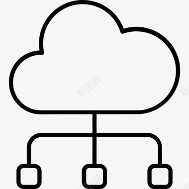 云存储数据网络图标