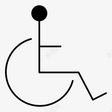 轮椅残疾人医疗保健标志图标图标