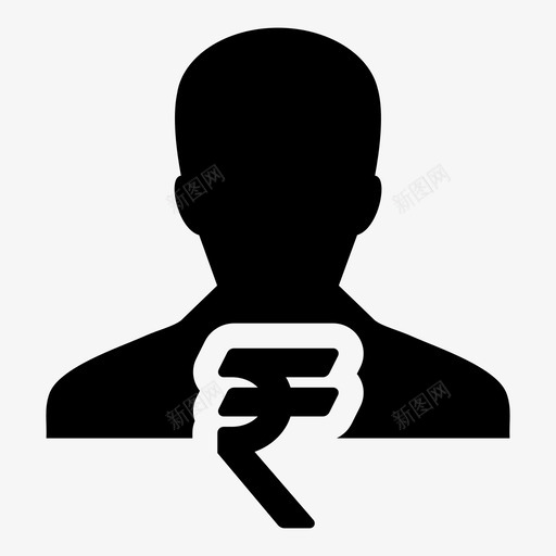 卢比银行企业svg_新图网 https://ixintu.com 货币 卢比 银行 企业 现金 货币资金 图标 人与 矢量 符号