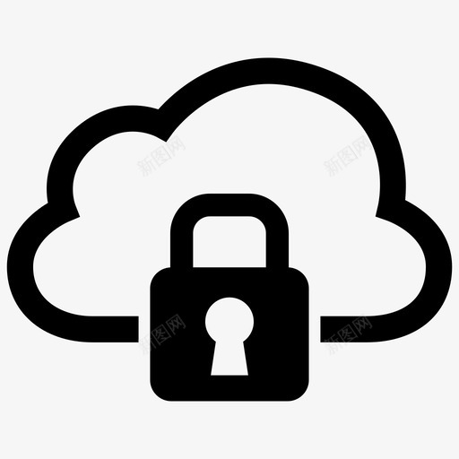 云保护加密锁svg_新图网 https://ixintu.com 保护 安全 加密 防病毒 互联网 部分