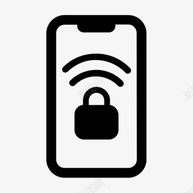 wifi键锁电话图标