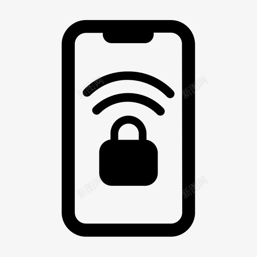 wifi键锁电话svg_新图网 https://ixintu.com 键键 电话 信号