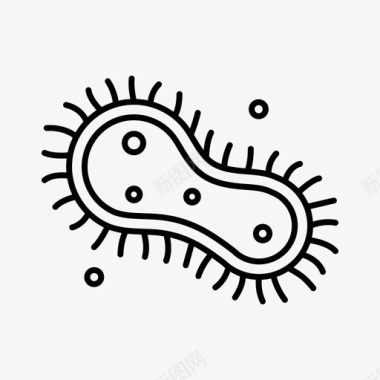病毒日冕细菌图标