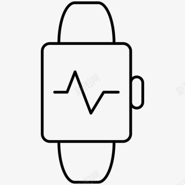 智能手表心跳心脏监护仪图标