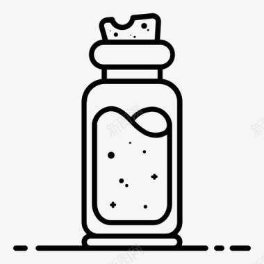 药水和药草瓶子饮料图标