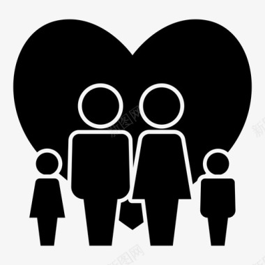 爱家孩子幸福的家庭图标
