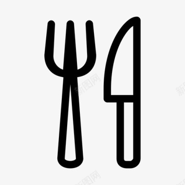 采购产品叉和刀叉和刀餐具图标