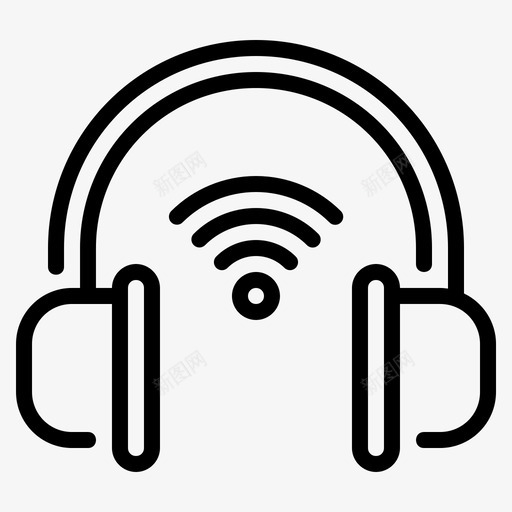 耳机蓝牙wifisvg_新图网 https://ixintu.com 耳机 蓝牙耳机 无线 联网