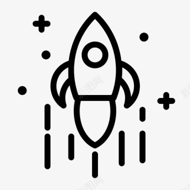 火箭登月太空图标