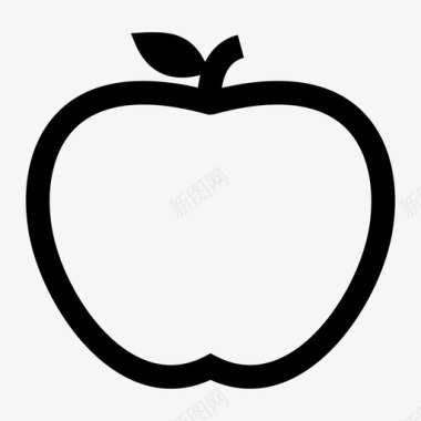 苹果水果健康食品图标