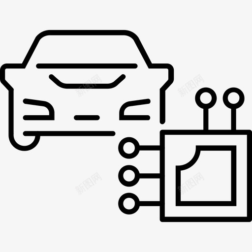 智能汽车智能交通svg_新图网 https://ixintu.com 智能 汽车 智能交通 交通 联网