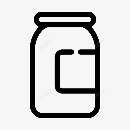 罐子瓶子罐头svg_新图网 https://ixintu.com 容器 罐子 瓶子 罐头 玻璃 食品 线图 图标 缺口 媒体