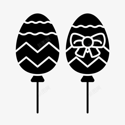 彩蛋气球复活节复活节兔子svg_新图网 https://ixintu.com 复活节 彩蛋 气球 兔子 食品 快乐