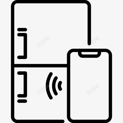 智能冰箱厨房电话svg_新图网 https://ixintu.com 智能 冰箱 厨房 电话 信号 联网