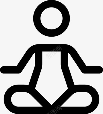瑜伽呼吸印度教图标