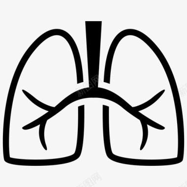 肺解剖学肺脏学图标