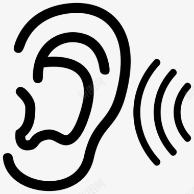听力耳科声音图标
