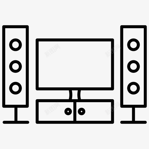 家庭影院家电电器svg_新图网 https://ixintu.com 家庭影院 家电 电器 系统 电子设备