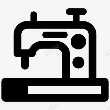 缝纫机布料裁缝图标