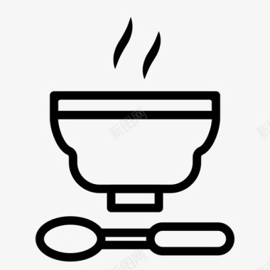 汤热汤汤碗图标