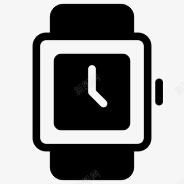方块智能手表时钟设备图标
