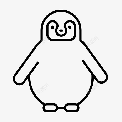 企鹅动物鸟svg_新图网 https://ixintu.com 极地 企鹅 动物 海洋 生物