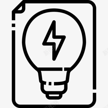 灯泡电子能源图标