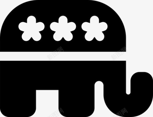 共和党人大象工作图标