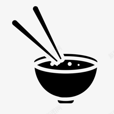筷子碗亚洲食品图标