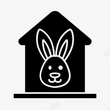 兔子屋复活节复活节兔子图标