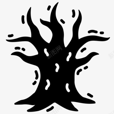 鬼魂树万圣节幽灵图标