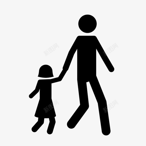 和女儿散步孩子家庭svg_新图网 https://ixintu.com 女儿 散步 孩子 家庭 幸福 父母