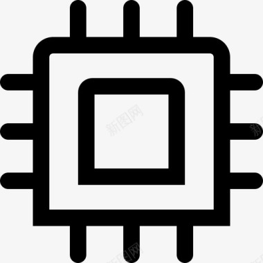 计算机处理器核心cpu图标