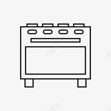 烤箱设备食品图标