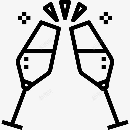 香槟酒精饮料饮料svg_新图网 https://ixintu.com 饮料 聚会 香槟 香槟酒 酒精 庆祝活动 新年 活动