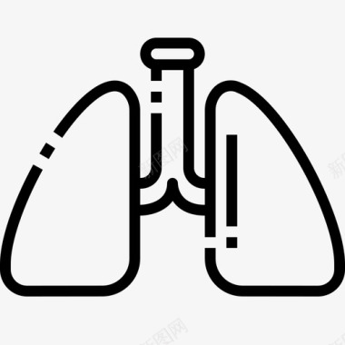 肺部癌症医疗保健图标