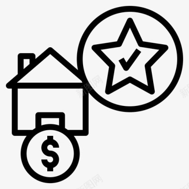 房地产房子金钱图标
